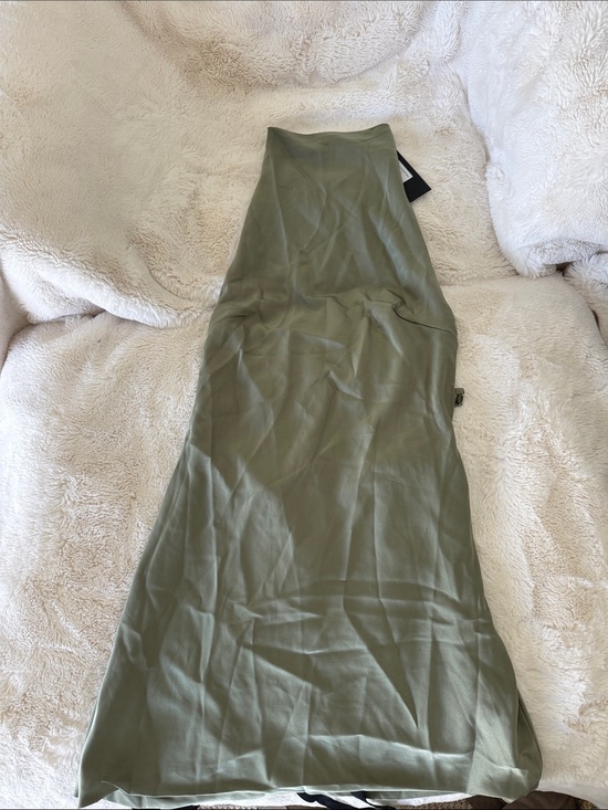 White Fox Boutique Dresses & Skirts - White Fox Sage Green High Neck Satin Mini Dress